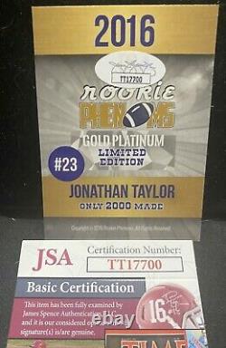 2016 Rookie Phenoms Auto Jonathan Taylor Autograph Signature Jsa Authenticated