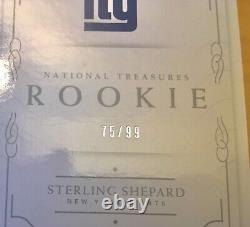 2016 STERLING SHEPHARD RC #75/99 Auto JSY 2CLR Playbook Booklet Hand Signed RPA