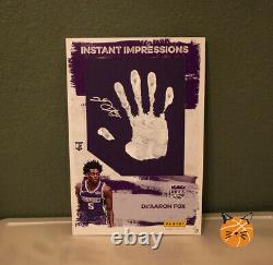 2017-18 De'Aaron Fox Instant Hand Impressions Autograph 4/10 Sacramento Kings RC