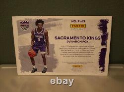 2017-18 De'Aaron Fox Instant Hand Impressions Autograph 4/10 Sacramento Kings RC