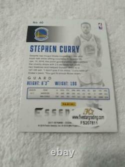 2017-18 PANINI STEPHEN CURRY Hand-Autographed GS WARRIORS Card withCOA HOT ITEM