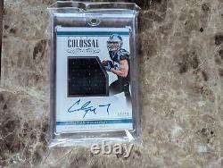 2017 National Treasures Christian McCaffrey Colossal Rookie Auto Jersey 35/99