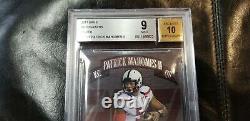 2017 Patrick Mahomes, Hand Numbered #11/25, Sage Rookie Autographs, BGS 9 MINT