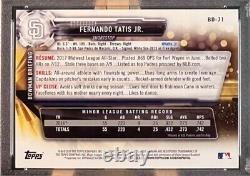 2017 Topps Bowman Draft # BD-71 Fernando Tatis Jr. Hand Signed PSA GEM MINT 10