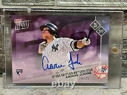 2017 Topps Now ROOKIE Autograph Card 654B AARON JUDGE Yankees 20/25 In Hand Auto