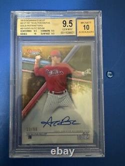 2018 Bowman's Best Best of'18 Auto Gold Refractors /50 Alec Bohm BGS 9.5/10