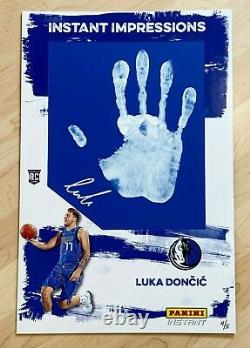 2018 Luka Doncic Panini Instant Impressions Hand Print RC Auto /5 Rookie 11x17