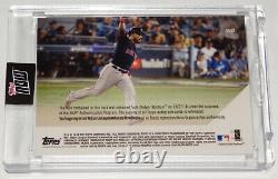 2018 Steve Pearce Signed Game Used World Series Dodgers Base Topps Now Card 950a