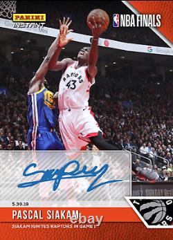 2019 Pascal Siakam Signed Ignites Raptors Game 1 Nba Finals Panini Instant Card