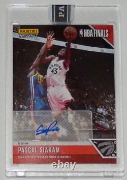 2019 Pascal Siakam Signed Ignites Raptors Game 1 Nba Finals Panini Instant Card