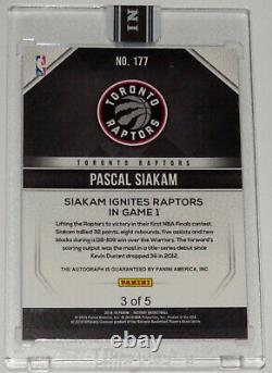 2019 Pascal Siakam Signed Ignites Raptors Game 1 Nba Finals Panini Instant Card