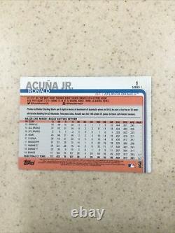 2019 Topps Series 1 Card #1 Ronald Acuna Jr SP Variation! Hand Sign MVP Braves