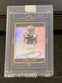 2020 PANINI ONE CEEDEE LAMB hand signed AUTOGRAPH SHADOW BOX ROOKIE rc /35 AUTO