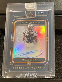 2020 PANINI ONE CEEDEE LAMB hand signed AUTOGRAPH SHADOW BOX ROOKIE rc /35 AUTO