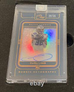 2020 PANINI ONE CEEDEE LAMB hand signed AUTOGRAPH SHADOW BOX ROOKIE rc /35 AUTO