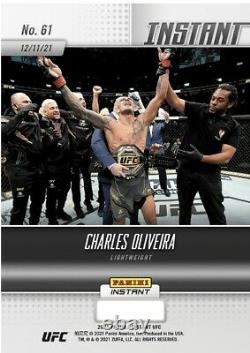2021 Panini Instant #61 UFC Charles Oliveira Orange Auto /10 IN HAND