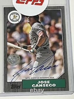 2022 Topps'87 Autograph Black #87BA-JCA Jose Canseco /199 ON CARD AUTO In hand