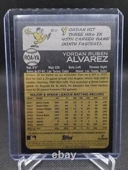 2022 Topps Heritage Real One Red Ink Autograph Hand Numbered /73 YORDAN ALVAREZ