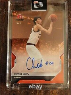 2022 Topps Now Bowman Next Basketball RC Auto 5/5 Chet Holmgren IN-HAND