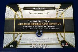 /5 2015 Topps Supreme ANDREW LUCK Hand Drawn PLAYBOOK AUTO COLTS Autograph 1/1