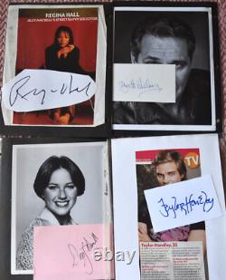 50 Hand Signed Celebrity Card & Paper Collection Lot From Donald Elmblad Estate