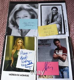 50 Hand Signed Celebrity Card & Paper Collection Lot From Donald Elmblad Estate