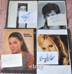 50 Hand Signed Celebrity Card & Paper Collection Lot From Donald Elmblad Estate