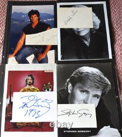 50 Hand Signed Celebrity Card & Paper Collection Lot From Donald Elmblad Estate