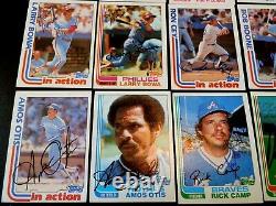 (86) 1982 Topps AUTOGRAPHED Baseball Card Starter Set Lot HOF Auto MLB Star'80s