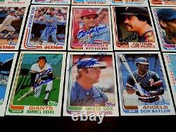 (86) 1982 Topps AUTOGRAPHED Baseball Card Starter Set Lot HOF Auto MLB Star'80s