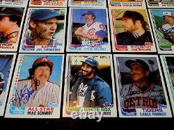 (86) 1982 Topps AUTOGRAPHED Baseball Card Starter Set Lot HOF Auto MLB Star'80s