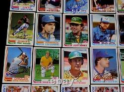 (86) 1982 Topps AUTOGRAPHED Baseball Card Starter Set Lot HOF Auto MLB Star'80s