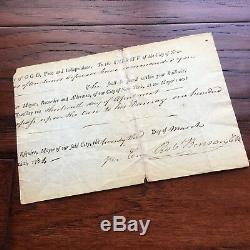 AARON BURR Autograph HAND SIGNED EARLY Legal Doc Dueled ALEXANDER HAMILTON