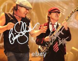 AC/DC Angus Young Brian Johnson Original Hand Signed 8x10 Autograph REDUCED $$