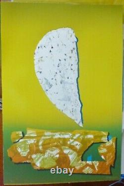 ARTHUR SECUNDA (1927-2022) Moonlight HAND SIGNED NUMBERED SERIGRAPH w. Collage A+
