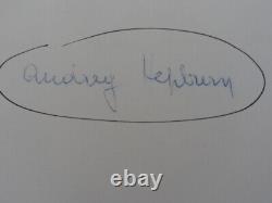 AUDREY HEPBURN original Autograph hand signed back Photo 8 x10 the Nun`s Story
