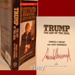 AUTOGRAPHED Art of the Deal Book Hand Signed by President DONALD TRUMP withProof