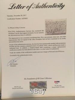 Abraham Lincoln 6 Hand Written Words From Dual Signed Autograph Letter Psa/dna