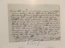 Abraham Lincoln 6 Hand Written Words From Dual Signed Autograph Letter Psa/dna
