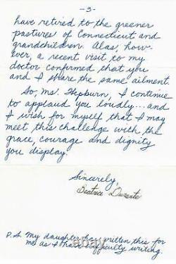 African Queen Katherine Hepburn Hand Signed Fan Letter Todd Mueller COA