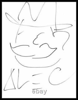 Alec Monopoly $ Signed Autograph Hand Drawn Sketch Very Rare, 1/1 Original Art