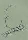 Alfred Hitchcock Original Hand Signed Autograph Self Portrait Sketch