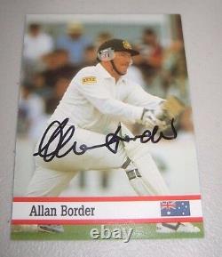 Allan Border (Australia) signed 5000 test runs Limited /Ed Cricket Card + COA
