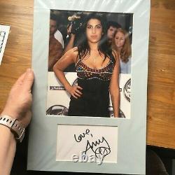 Amy Winehouse hand signed autograph and photo display AFTAL RD certificate rare