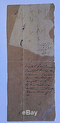 Andrew Jackson Document 22 Words In His Hand Re Food For His Slaves Signed