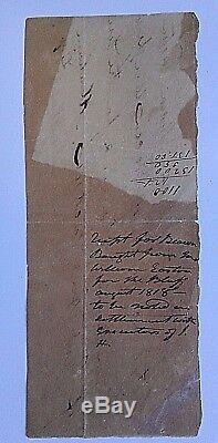 Andrew Jackson Document 22 Words In His Hand Signed J H- For Jackson & Hutchings