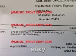 Anna & Peter Gabriel EYE-D Dual Hand SIGNED Hardback Book Autographed Bookplate