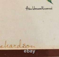 Anne Worsham Richardson Autographed Signed Print Carolina Wren Yellow Jessamine