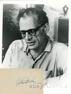 Arthur Miller Hand Signed Index Card + Photograph