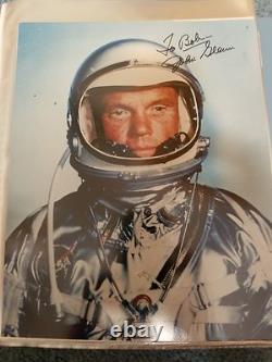 Astronaut John Glenn Hand Signed Autographed Color Photo To Bob